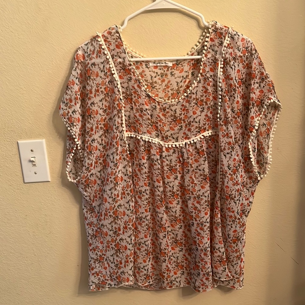“Right in two” brand Great overlay/see through shirt